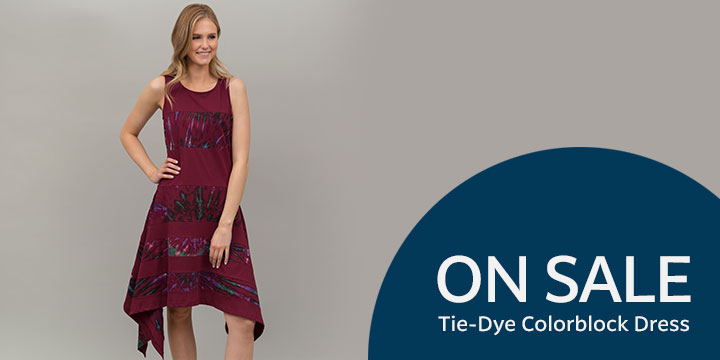 Tie-Dye Colorblock Dress