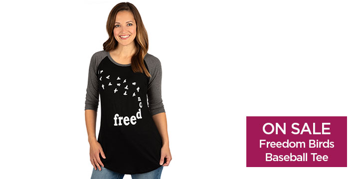 Freedom Birds Baseball Tee