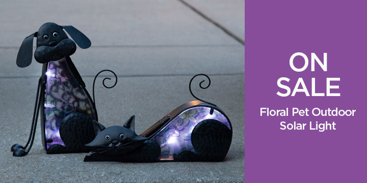Floral Pet Outdoor Solar Light