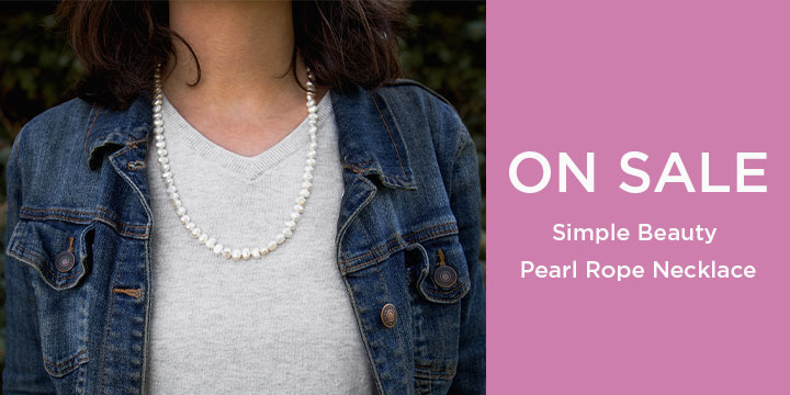 Simple Beauty Pearl Rope Necklace