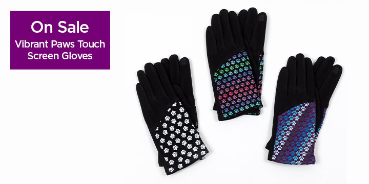 Vibrant Paws Touch Screen Gloves