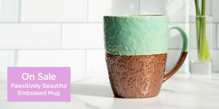 Pawsitively Beautiful Embossed Mug