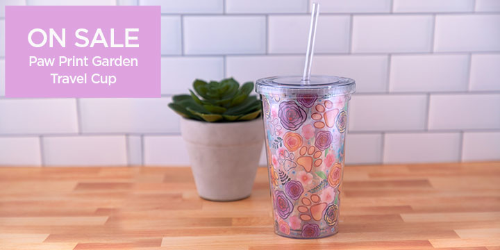 Paw Print Garden Travel Cup