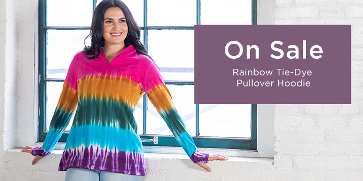 Rainbow Tie-Dye Pullover Hoodie