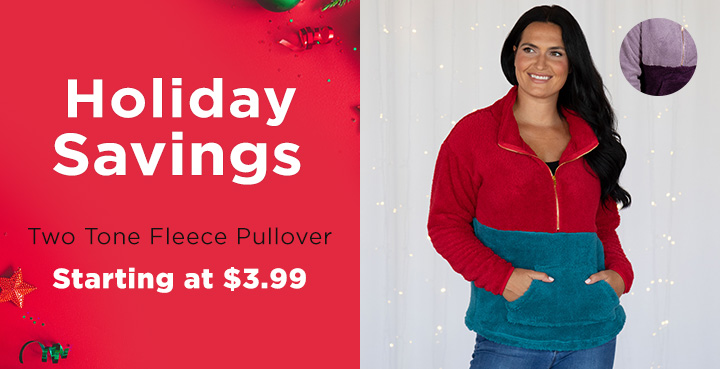 Two Tone Fleece Pullover