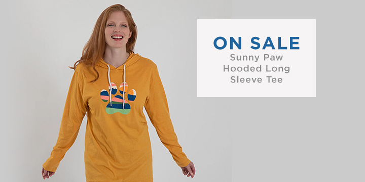 Sunny Paw Hooded Long Sleeve Tee