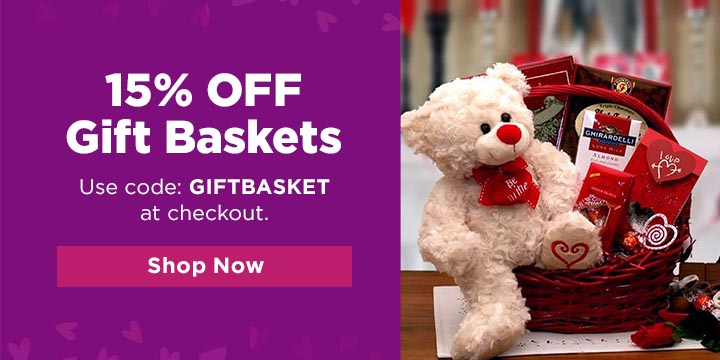 Use Code: GIFTBASKET & Get 15% Off our Gift Basket Collection!