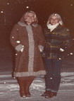 My Mother Niki and I, Pamela on a  snowy mountain top in WV